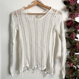 RVCA Crochet Knit Top Sweater